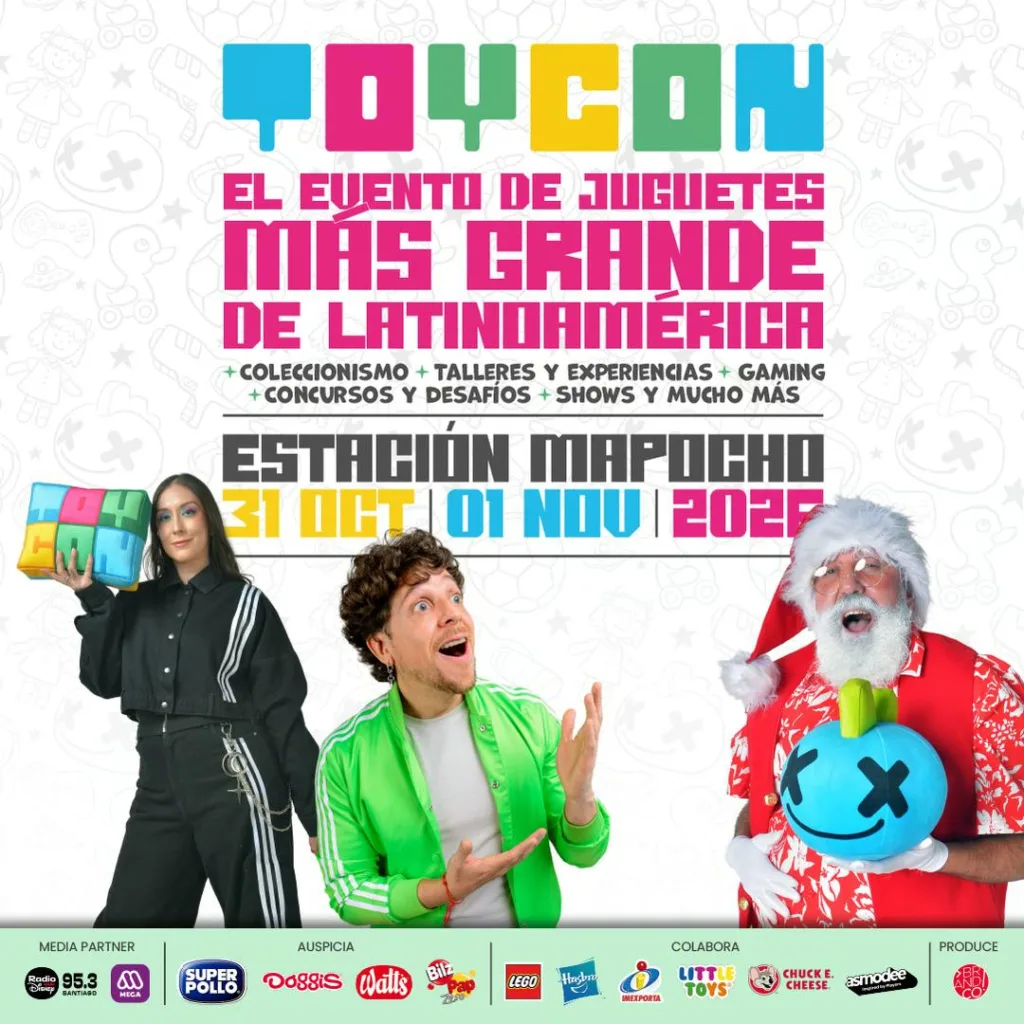 Afiche de ToyCon Chile 2026, 31 de octubre y 1 de noviembre en Estación Mapocho